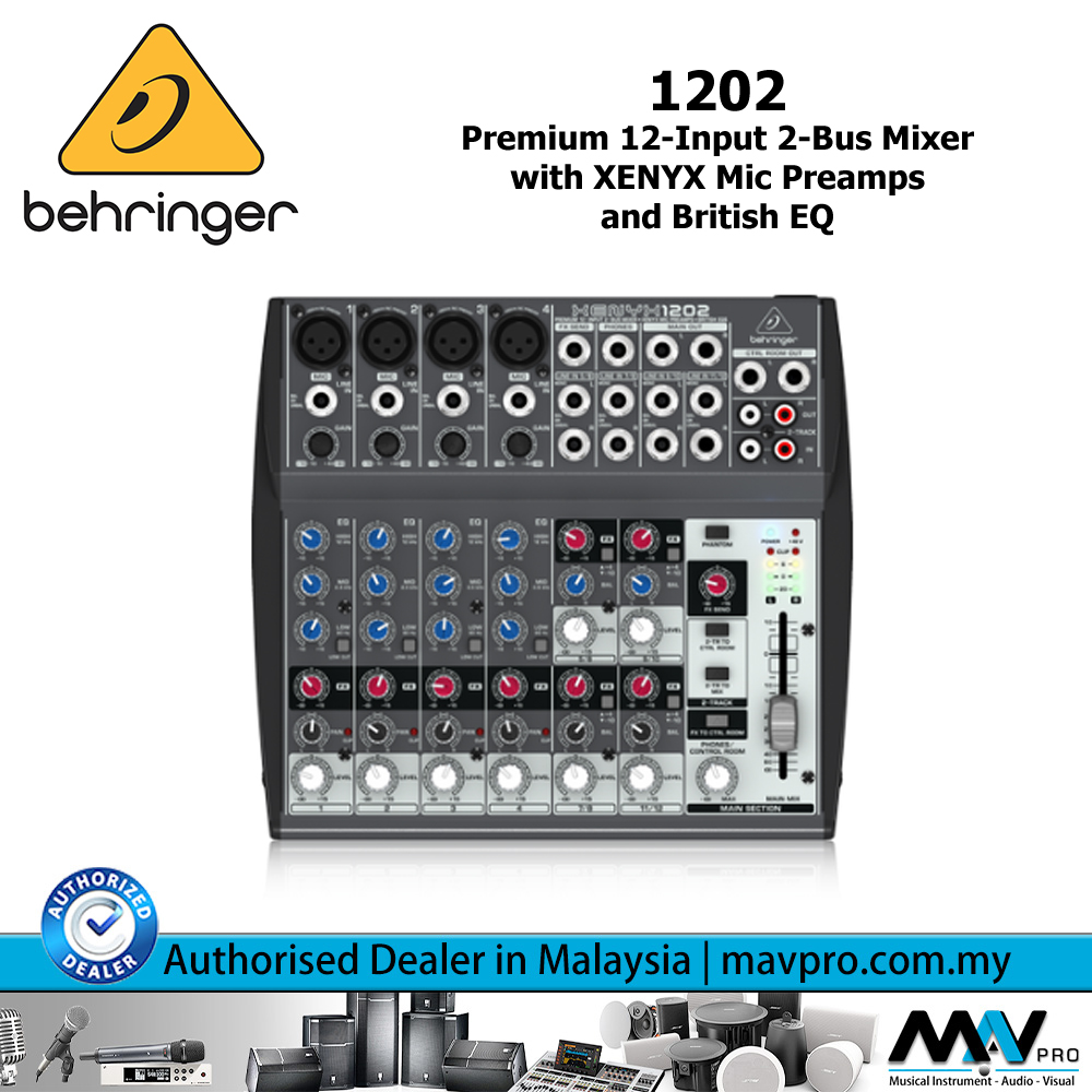 Behringer 1202 Premium 12Input 2Bus Mixer with XENYX Mic Preamps and